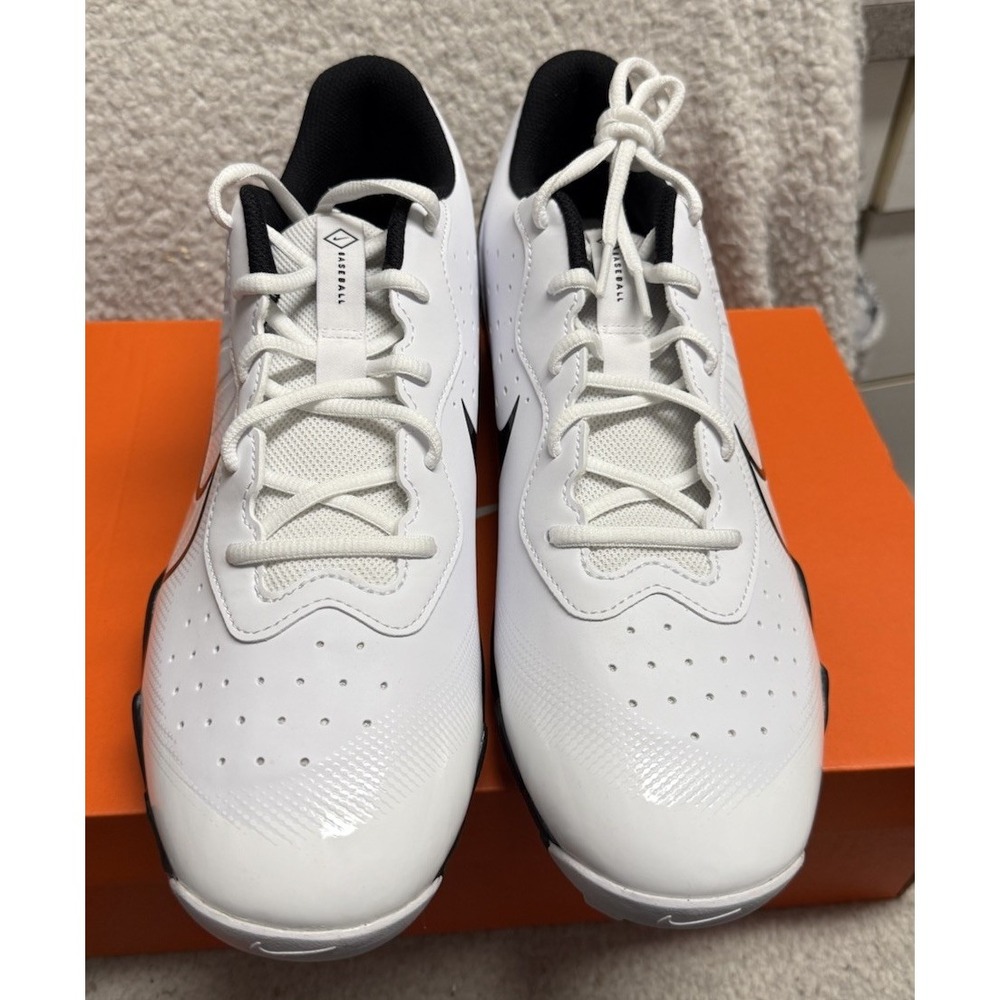 Nike Men Alpha Huarache 4 Keystone Baseball Cleat White/Black Size 12 DJ6524 101